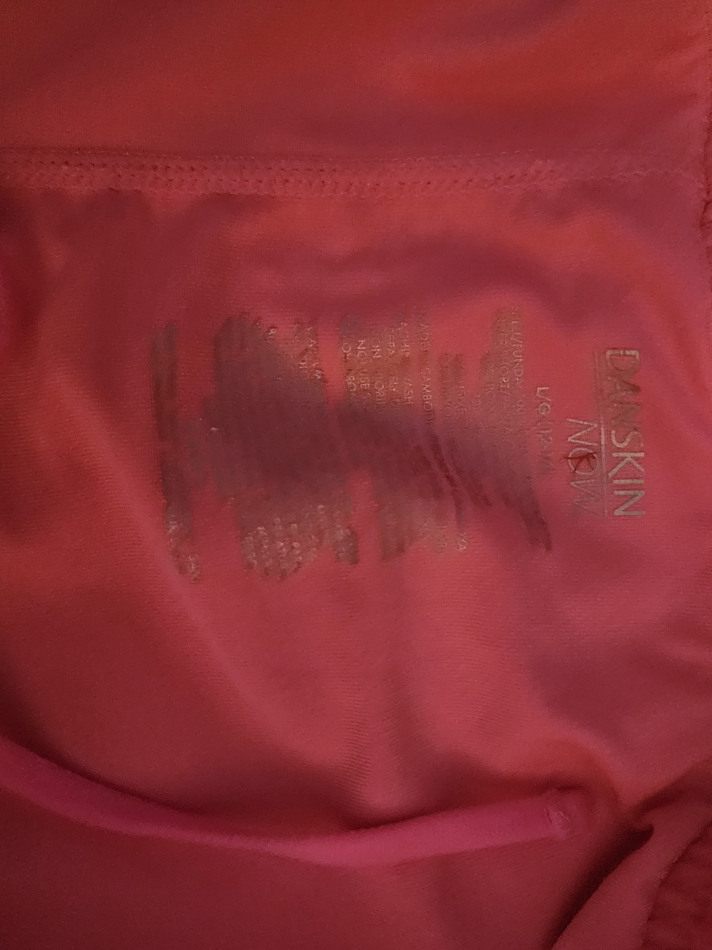 Danskin Pink Athletic Running Shorts with Pattern - Picture 2 of 2